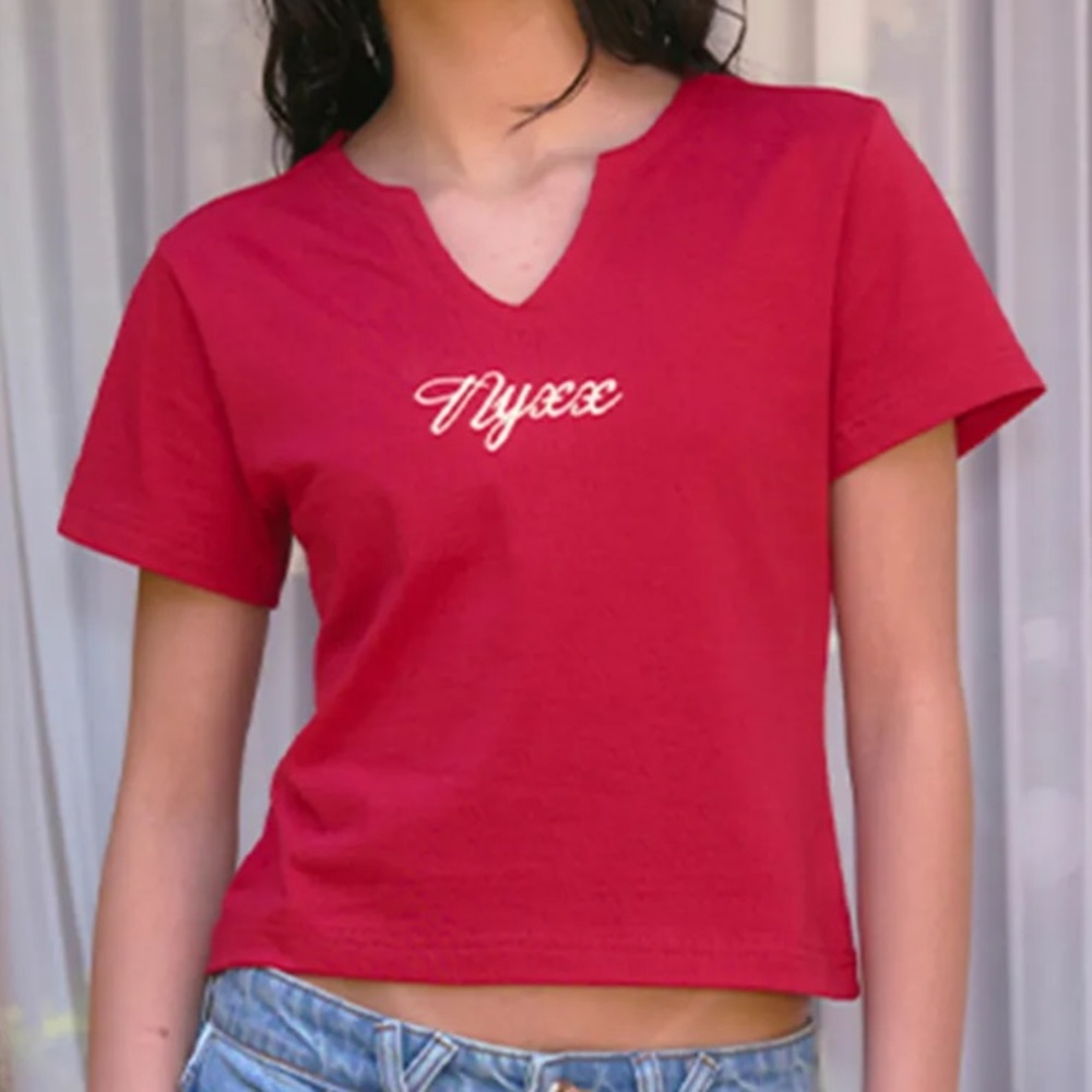 Red Baby Tee Jersey